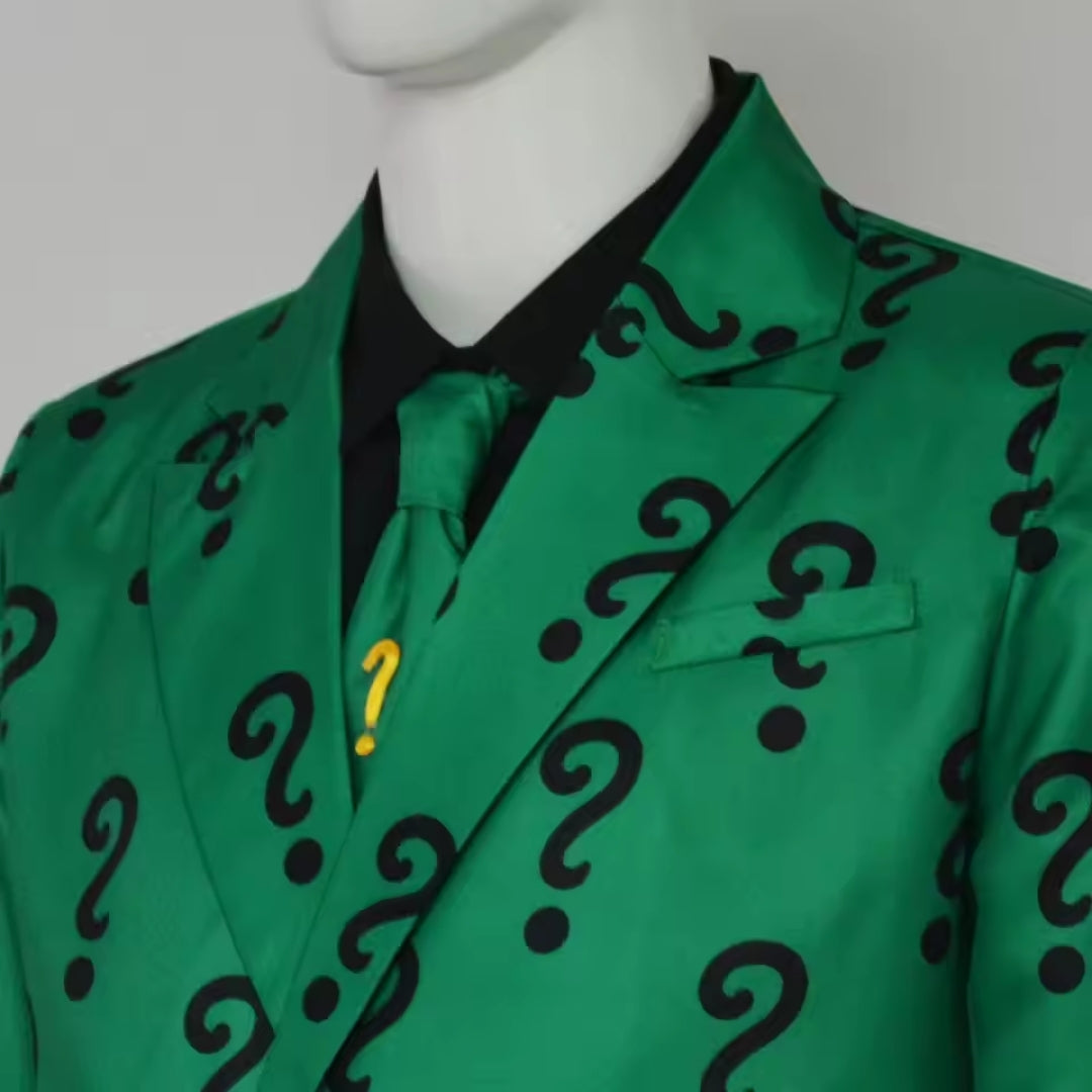 Schurk Cosplay Set Heren Compleet Groen Kostuum Verkleedoutfit 4-delig met Hoed Halloween Carnaval Feest | Sulvida