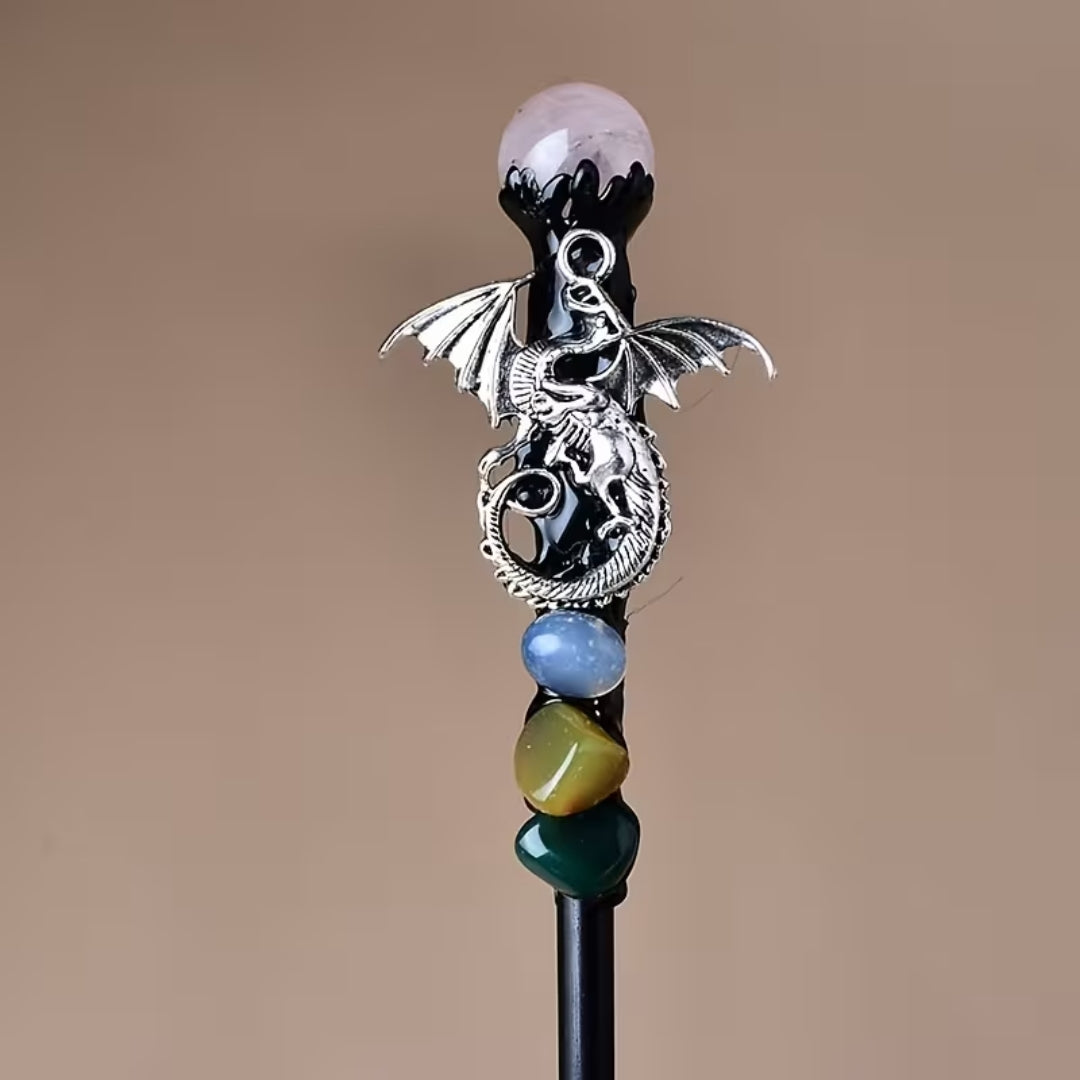 Decoratieve Feestaf met Kristallen Topper voor Verkleedfeesten Cosplay Events Themafeesten en Carnaval | Sulvida