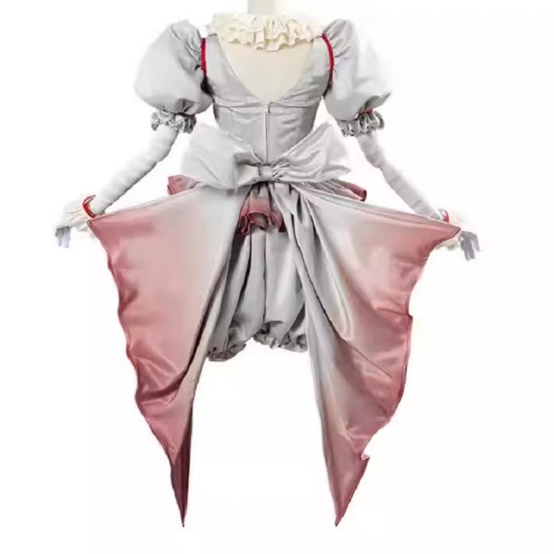 Horrorclown Verkleedpak Dames Tweedelig Halloween Carnaval Cosplay Theater Feest Griezelig Kostuum Set | Sulvida