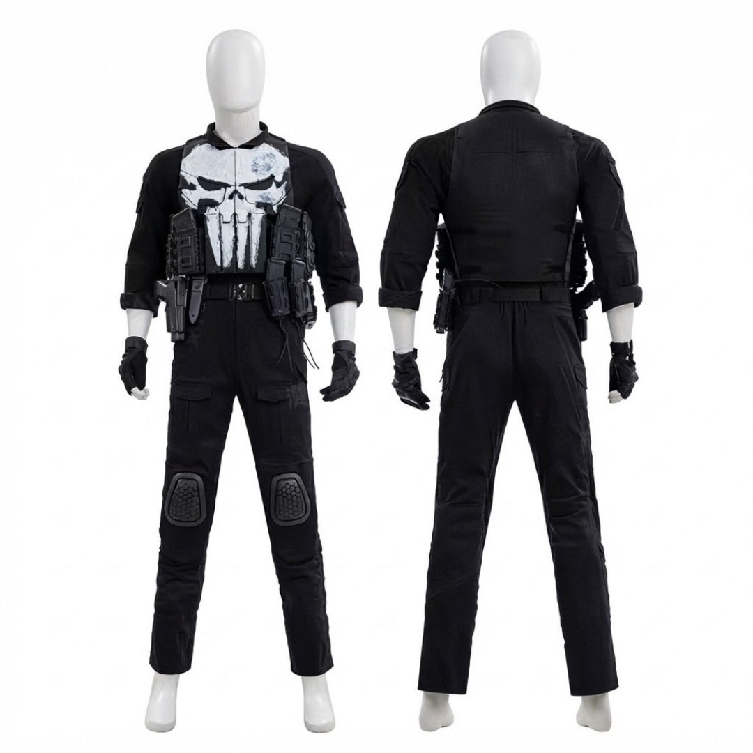 Tactisch Cosplay Kostuum Volwassenen Schedel Zwart Uniseks Halloween Themafeest Polyester Verkleedkleding | Sulvida