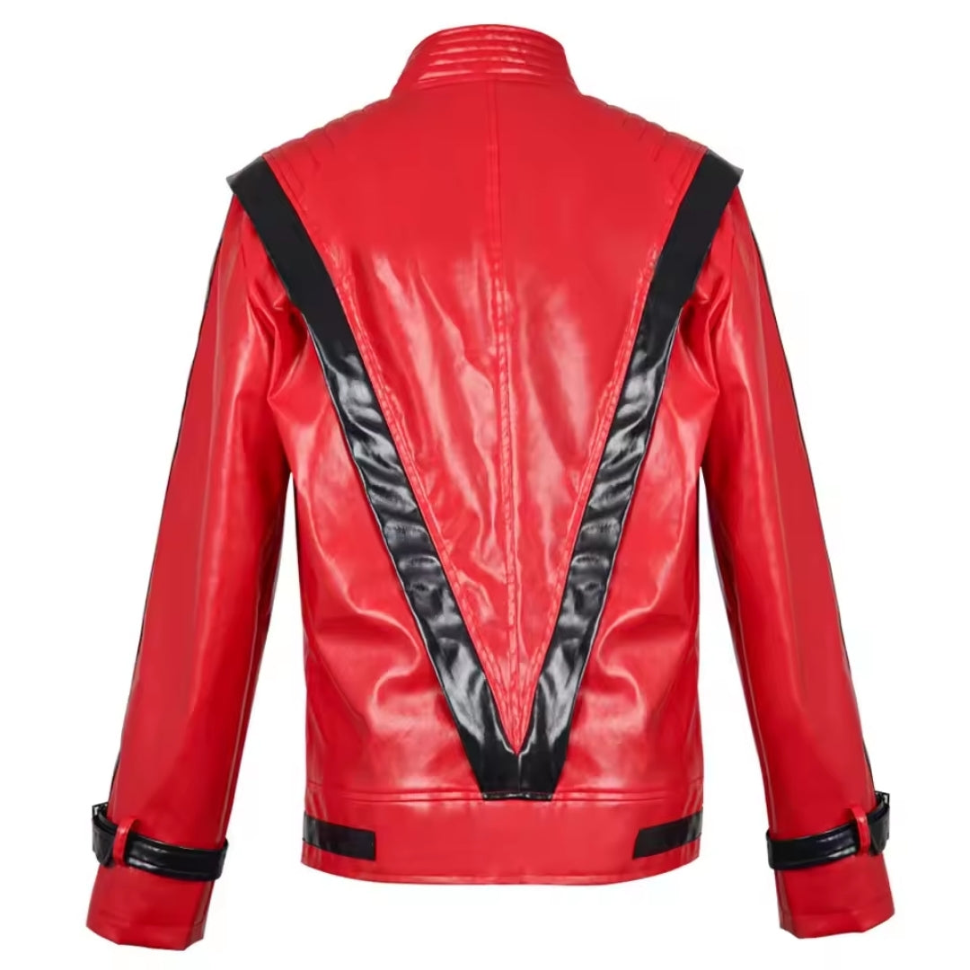 Performance Jas Muziek Cosplay Rood Wit Polyester Lederlook Halloween Feest Podium Volwassenen Kinderen | Sulvida