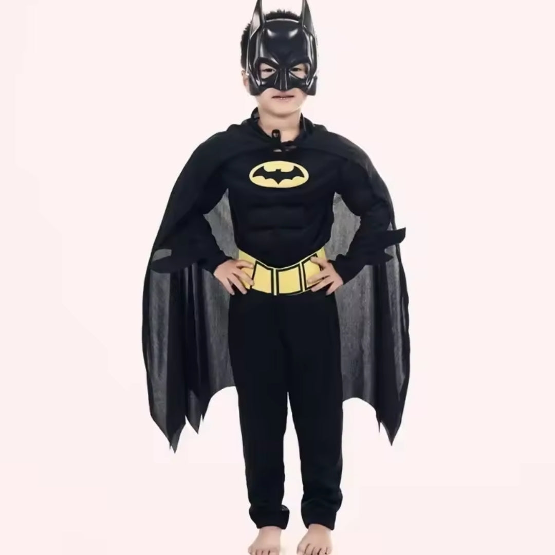 Superheldenkostuum voor Kinderen met Cape en Masker Vleermuis-Thema Verkleedkleding Carnaval Feest Roleplay | Sulvida