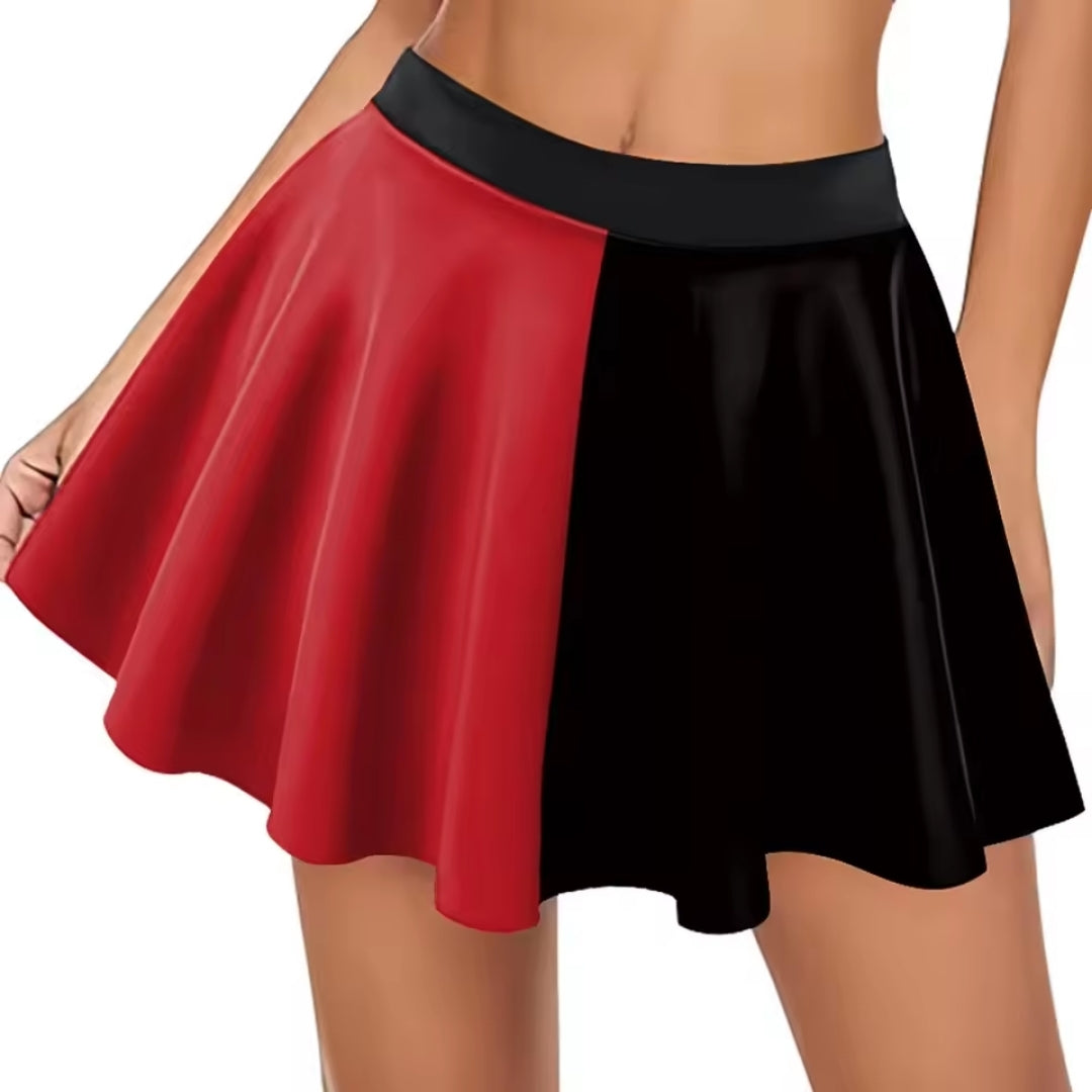 Tweedelig Clown Verkleedkostuum Dames met 3D Print Elastisch Polyester Top en Rok voor Carnaval Cosplay | Sulvida