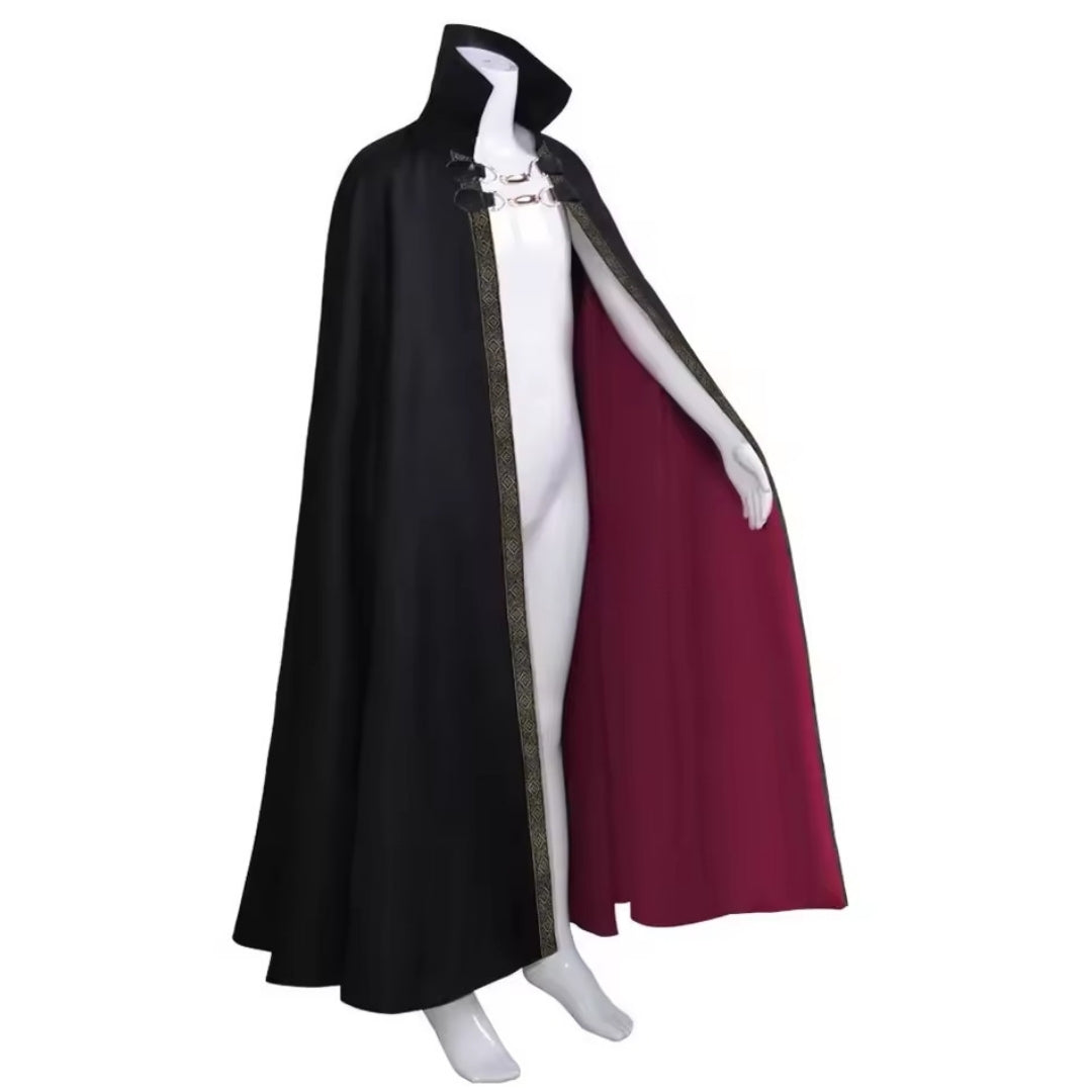 Gothic Cape met Sieraad Kraagketting Vampier Verkleedkleding Halloween Carnaval Cosplay Feest Kostuum | Sulvida
