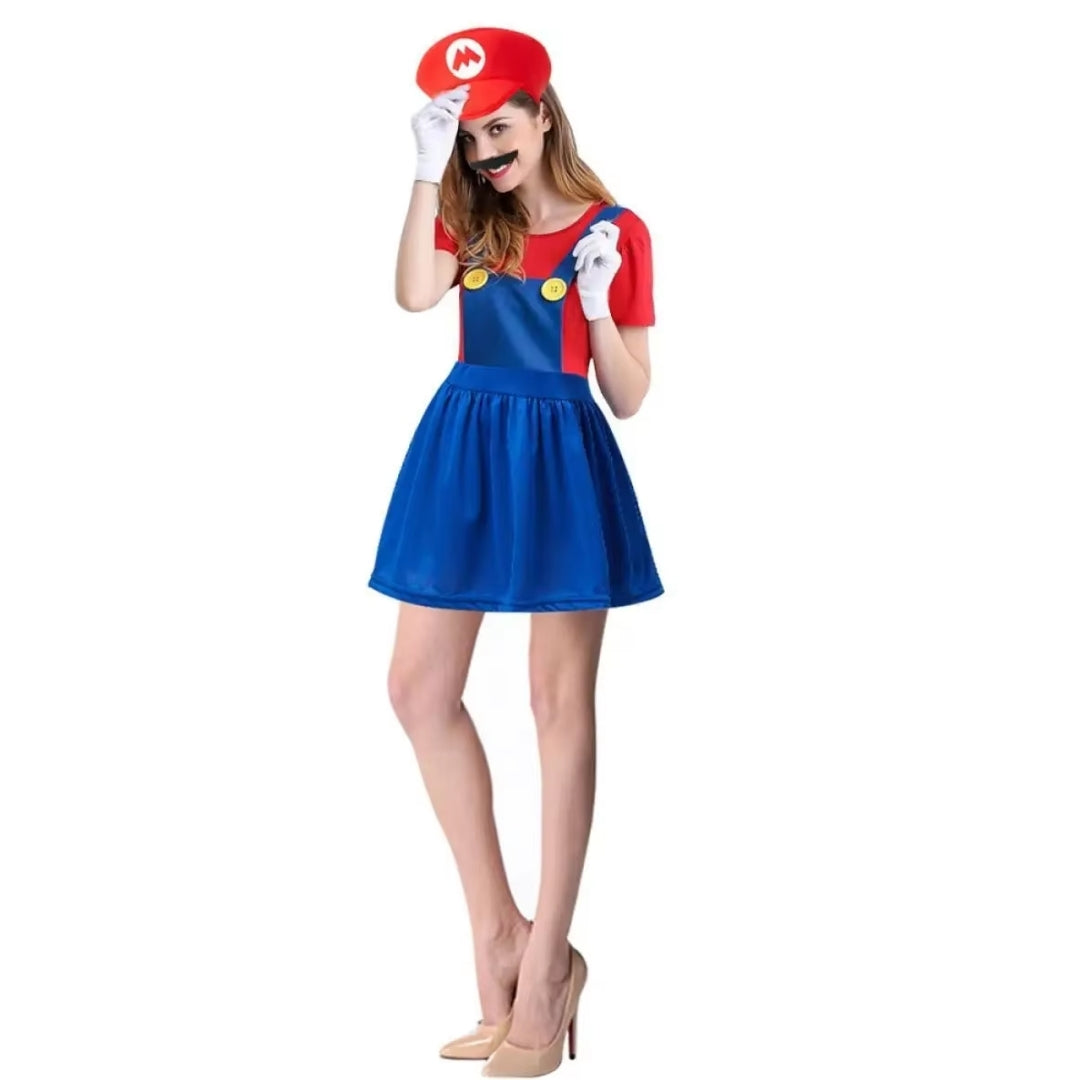 Loodgieter Verkleedkostuum voor Volwassenen – Compleet met Pet en Snor – Halloween Carnaval Feestkleding | Sulvida
