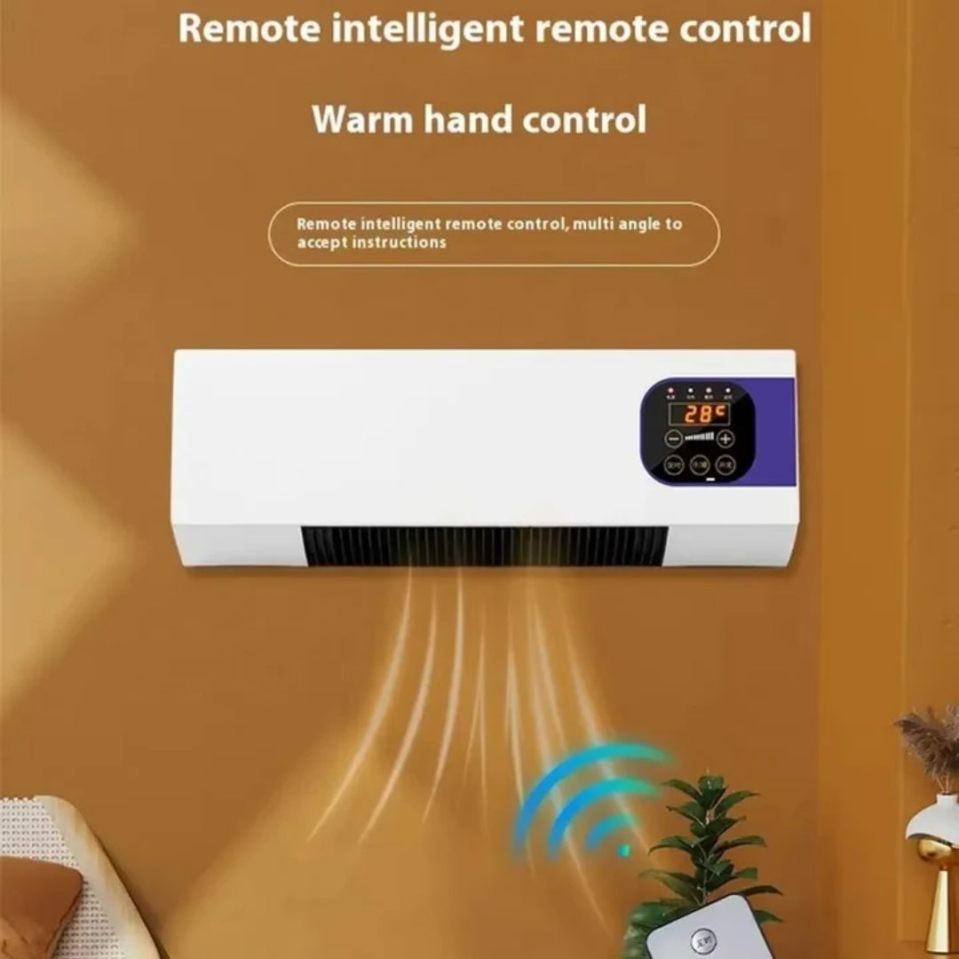 Wandventilator met Keramische Verwarming 2000W Afstandsbediening Timer Klimaatbeheersing voor Woonkamer | Sulvida