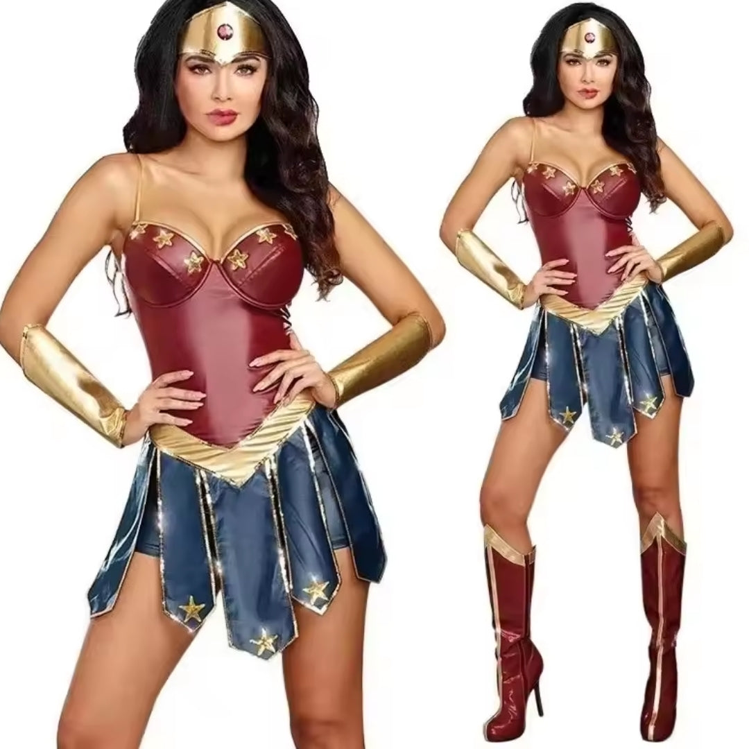 Superhelden Cosplaykostuum Jumpsuit Dames Carnaval Halloween Themafeest Verkleedkleding Lederlook Polyester | Sulvida