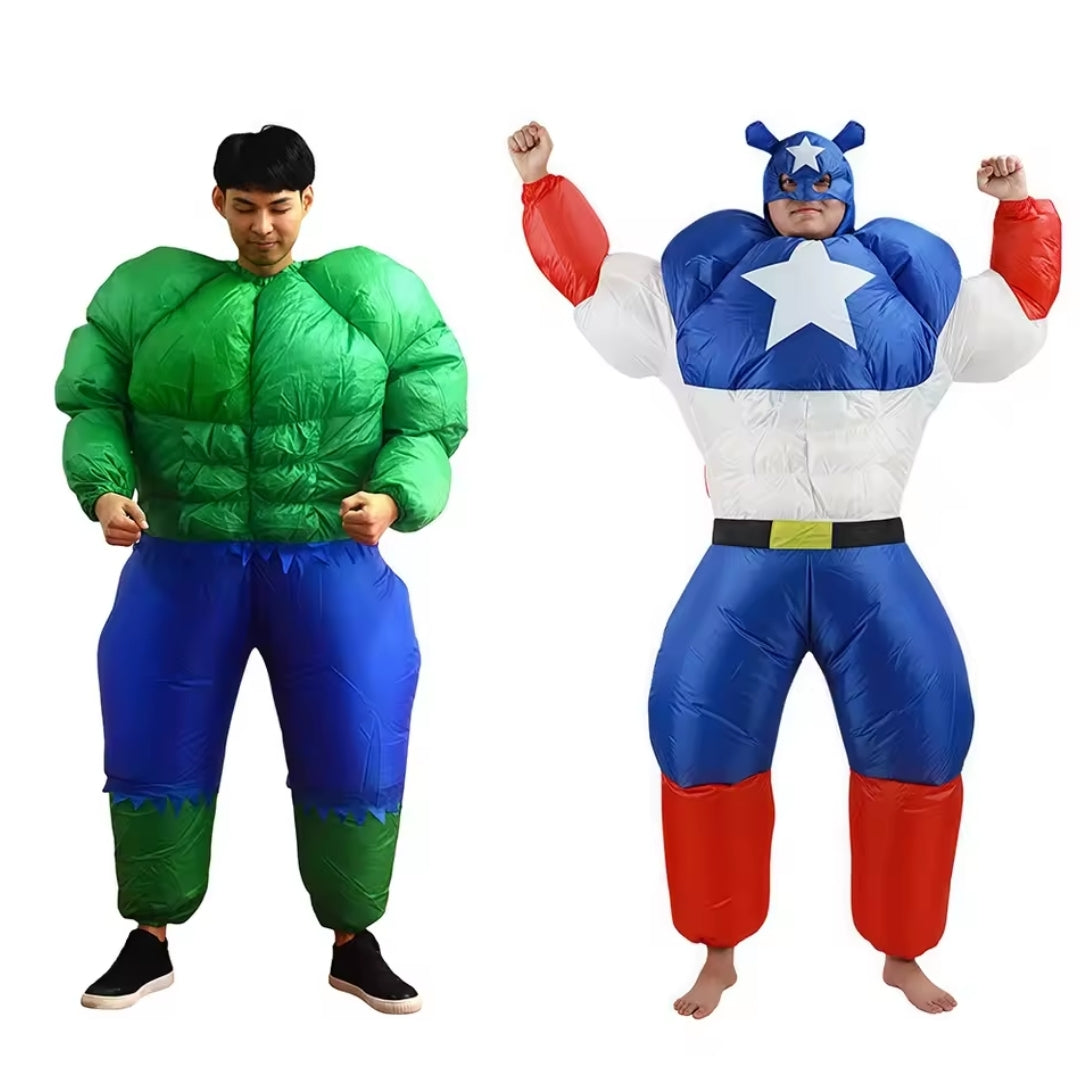 Opblaasbaar Superheldenkostuum Volwassenen Jumpsuit Verkleedkleding Themafeesten Halloween Carnaval Feest | Sulvida