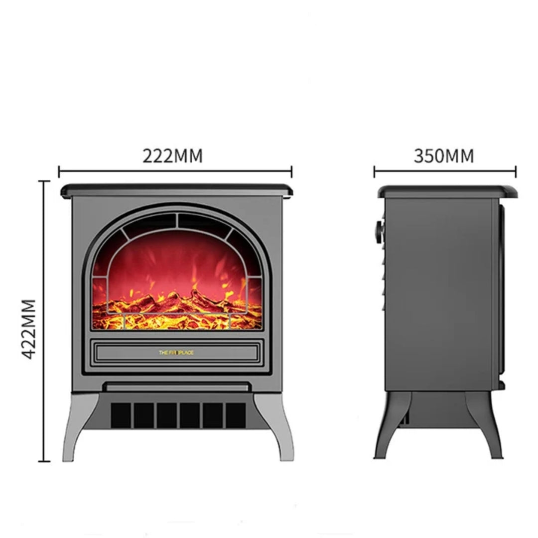 Elektrische Sfeerhaard 1800W Timer 3D Vlameffect Convectieverwarming Tot 30m² Afstandsbediening Woonkamer | Sulvida