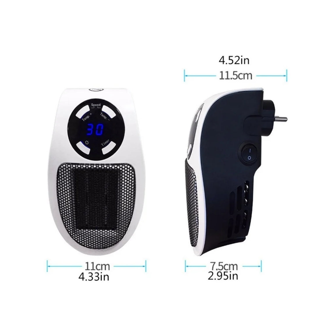 Stopcontactverwarming 500W met Afstandsbediening Timer en Thermostaat Keramisch voor Kleine Ruimtes Energiezuinig | Sulvida