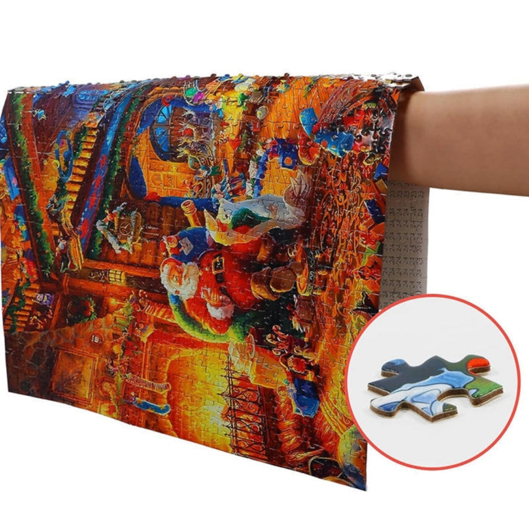 Kerstpuzzel Adventskalender 1008 Stukjes 24 Dagen Puzzeluitdaging Kerstafstemming Familie Puzzel Set | Sulvida