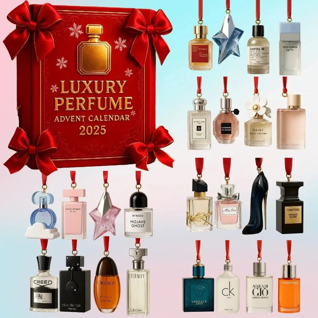 Cadeauset Geurminiaturen 24 Stuks - Luxe Geschenkbox met Parfumflesjes - Adventskalender Verzameling | Sulvida