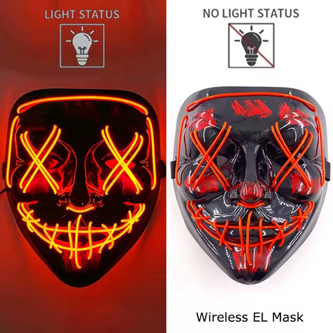 Lichtgevend Gezichtsmasker met LED-Verlichting voor Halloween Cosplay Feesten Carnaval Verkleedpartijen | Sulvida