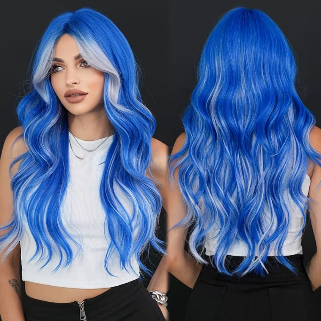Synthetische Pruik Ombre Zwart Rood Lang Krullend Haar Dames Halloween Cosplay Feest Festival Carnaval | Sulvida