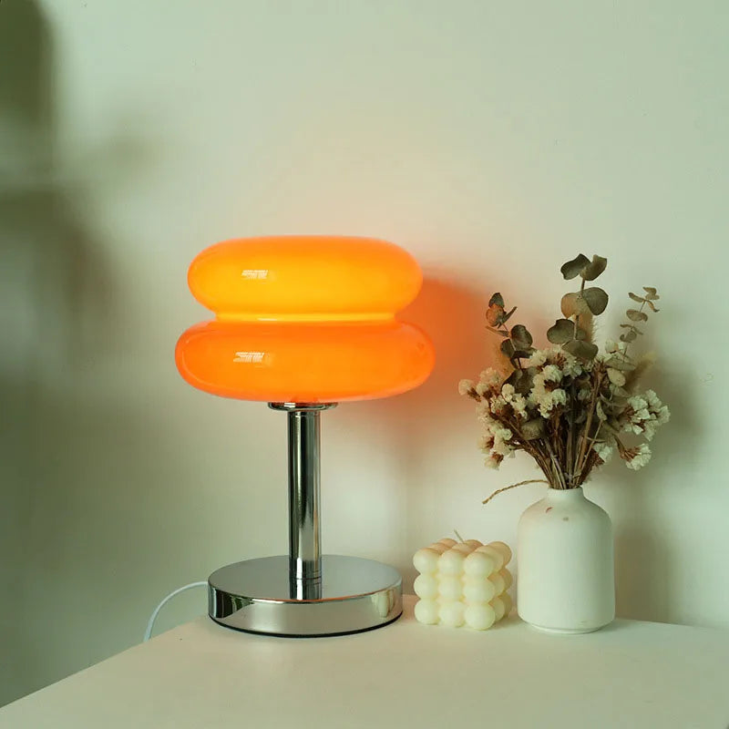 Tafellamp Modern Design Dimbaar USB Knoopbediening Metalen Voet Kunstzinnige Kap Slaapkamer Nachtkastje | Sulvida