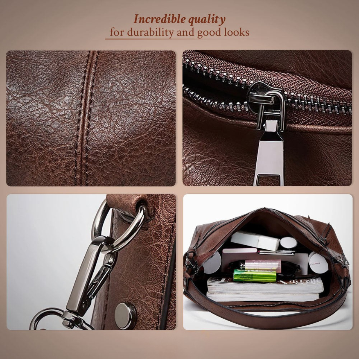 Luxe Schoudertas Echt Leer Dames Crossbody Magnetische Sluiting Verstelbare Riem Elegant Stijlvol Dagelijks | Sulvida