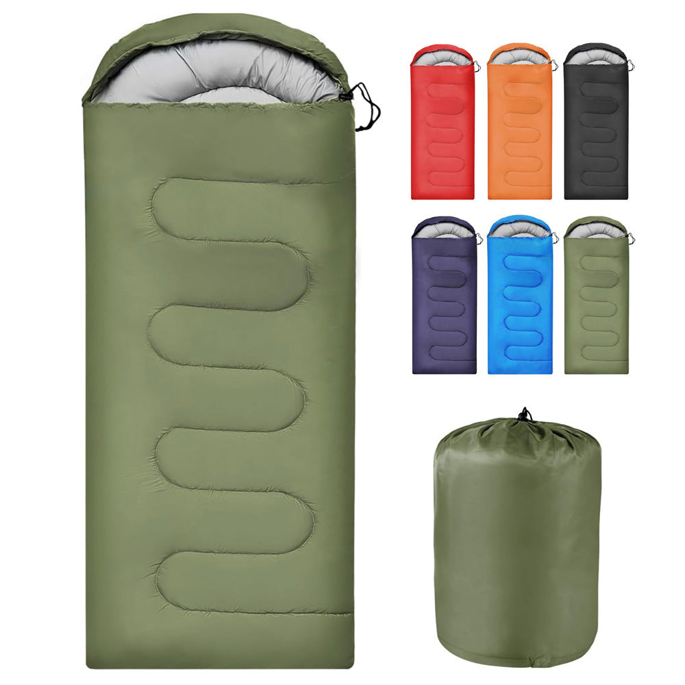 Thermische Envelopslaapzak voor Camping & Trekking tot -10°C met Zachte Voering en Compacte Draagtas | Sulvida