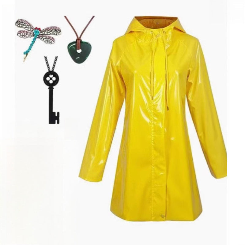 Gele Regenjas Verkleedkostuum Trenchcoat voor Anime Convention Halloween Cosplay Feest Carnaval Themafeest | Sulvida