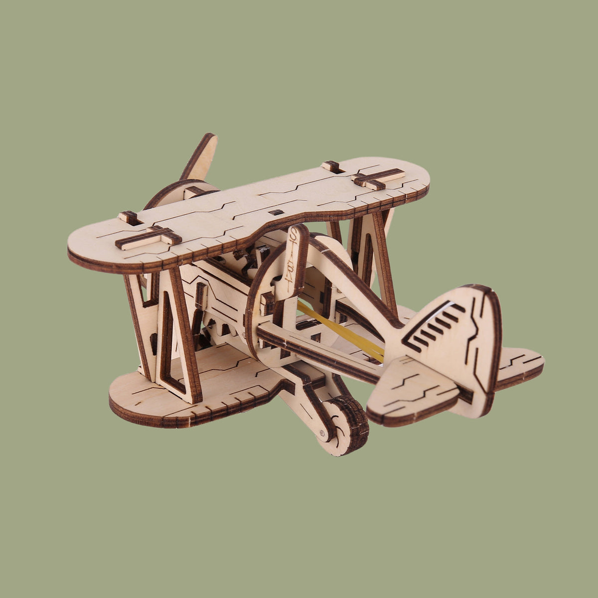 3D Houten Vliegtuig Bouwpakket Mechanisch Model Puzzel Cadeau Decoratie Volwassenen DIY Zelfbouw Creatief | Sulvida