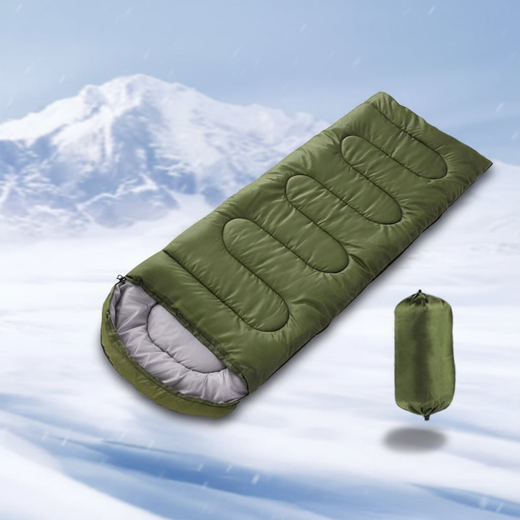 Thermische Envelopslaapzak voor Camping & Trekking tot -10°C met Zachte Voering en Compacte Draagtas | Sulvida