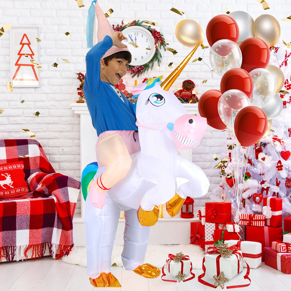 Opblaasbaar Eenhoornkostuum Kind Fantasie Carnaval Feestoutfit Verkleedkleding voor Verjaardag Halloween | Sulvida