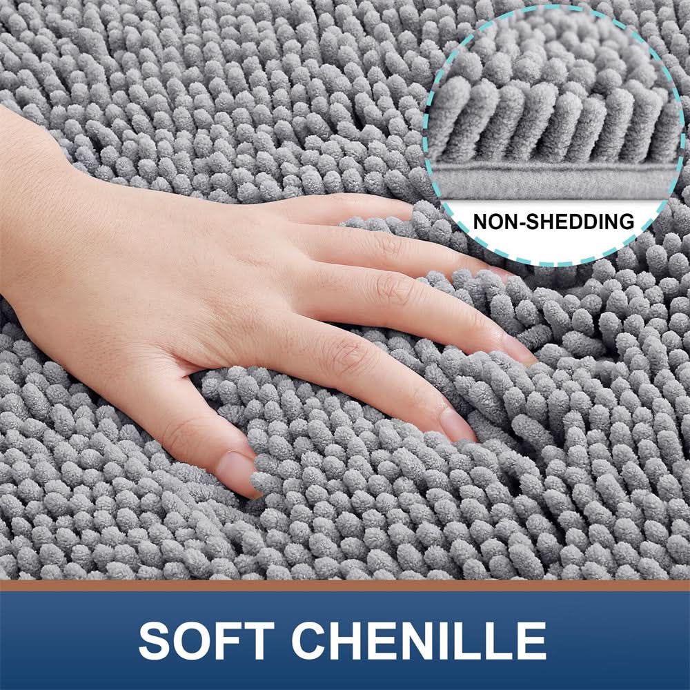 Badmat Antislip Sneldrogend Chenille Microvezel Zacht Gehoningraat Ondergrond Badkamer 40x60 50x80 60x90 | Sulvida