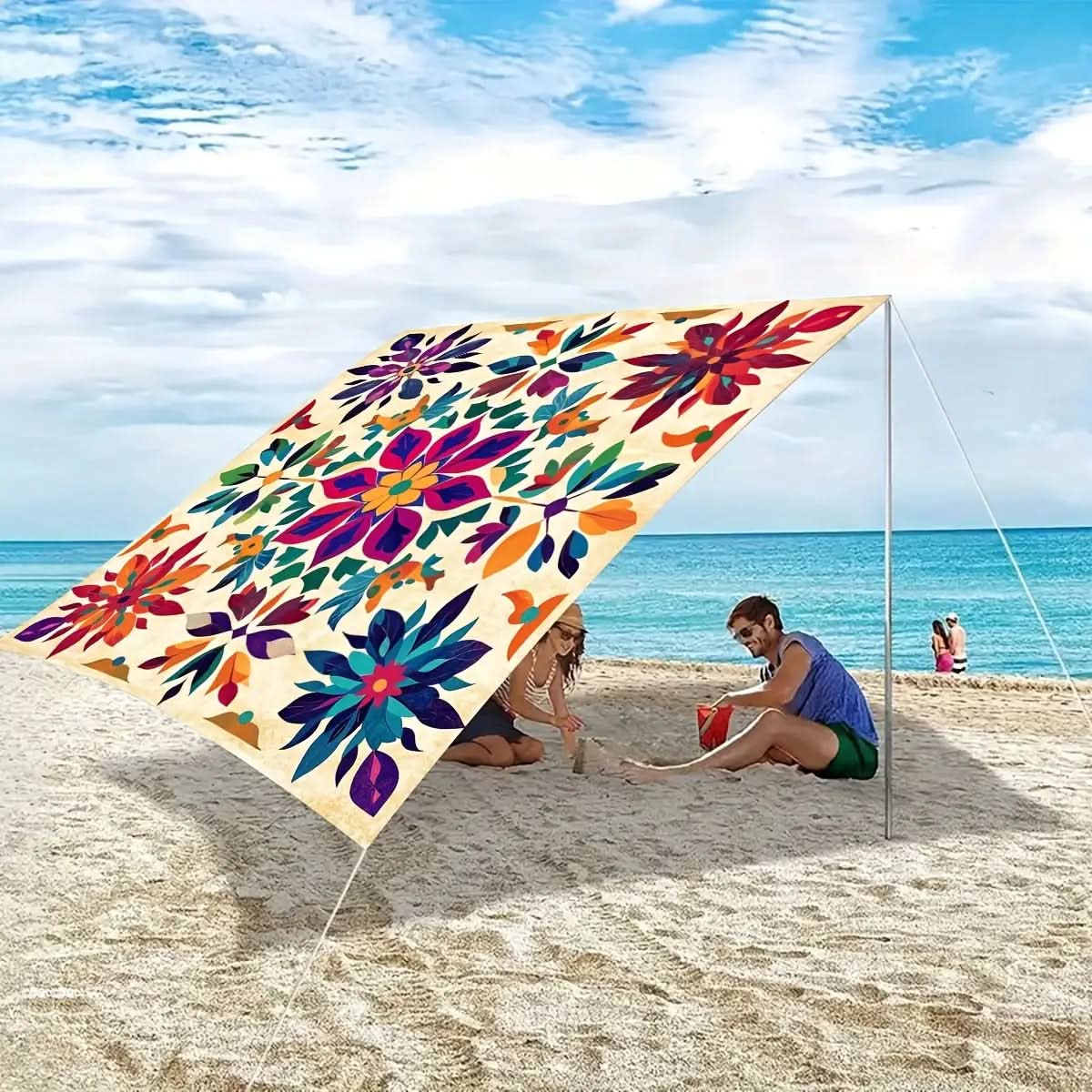Bohemien Overkapping Tuin Schaduwdoek Mandala Patroon Zonwering Buiten Hangdoek 6 Personen Terras Balkon | Sulvida