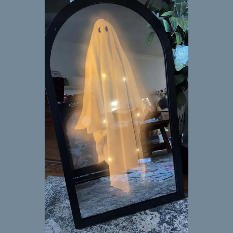 Spookspiegellijst met LED-verlichting - Holografisch Spookeffect voor Halloween Decoratie en Feestversiering | Sulvida