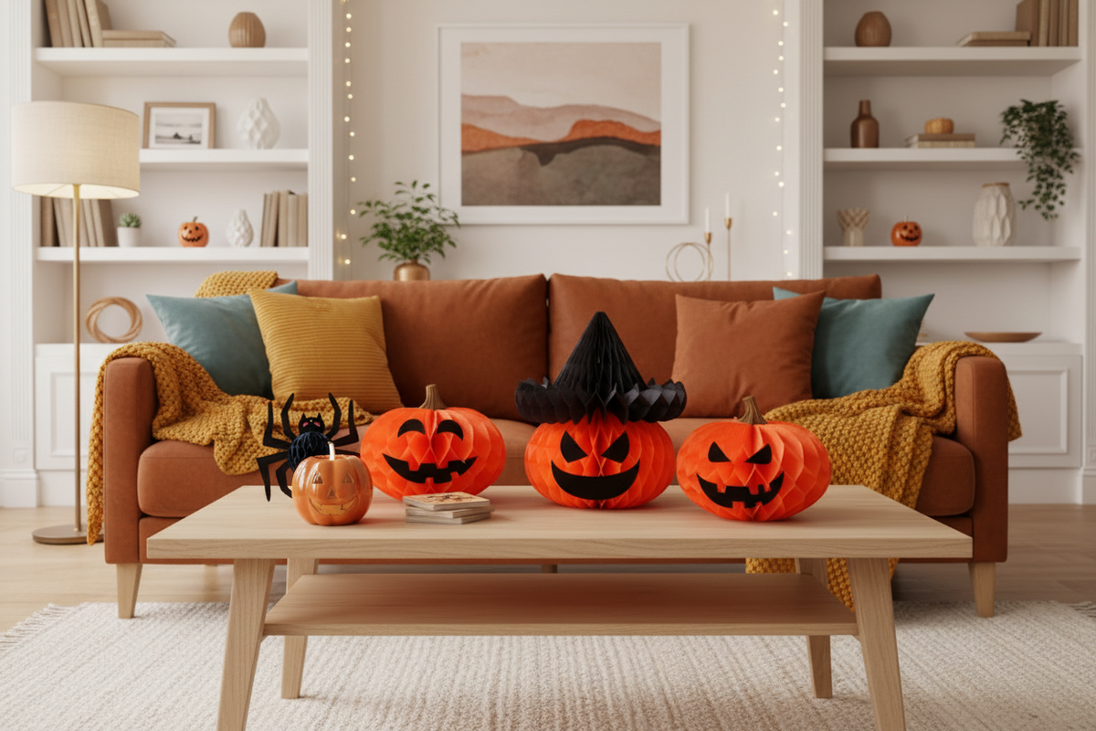 Opvouwbare Papieren Lantaarn Halloween Decoratie Vleermuis Pompoen Spin Ophangbaar Feest Party Versiering | Sulvida