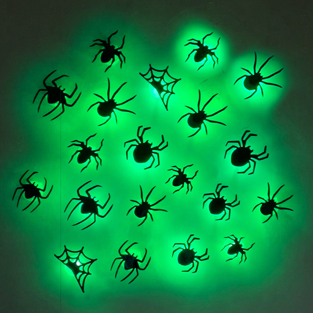 Lichtgevende 3D Vleermuisstickers met LED Verlichting Wanddecoratie Halloween Feest Decoratie Binnen Buiten | Sulvida