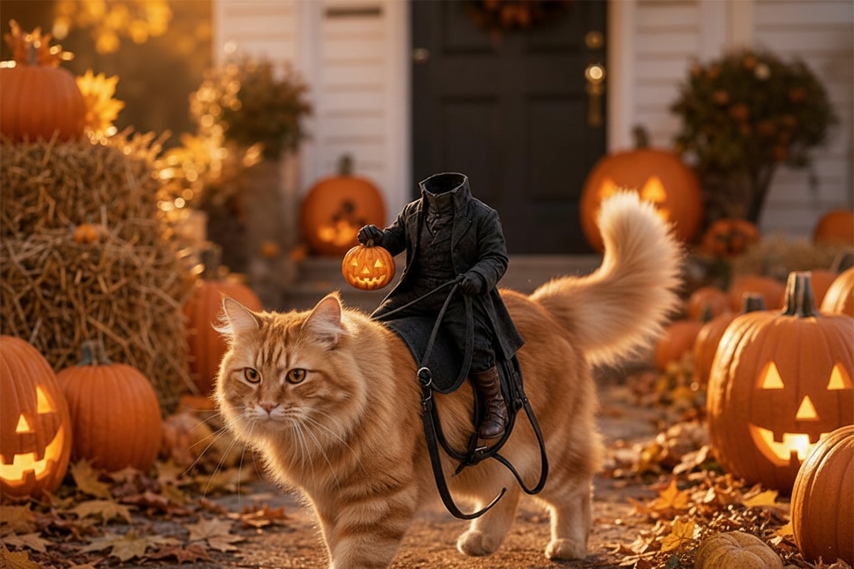 Hoofdloze Ridder Hondenpak met Pompoenlantaarn Halloween Huisdierkostuum Grappig Outfit Kat Hond Feestkleding | Sulvida