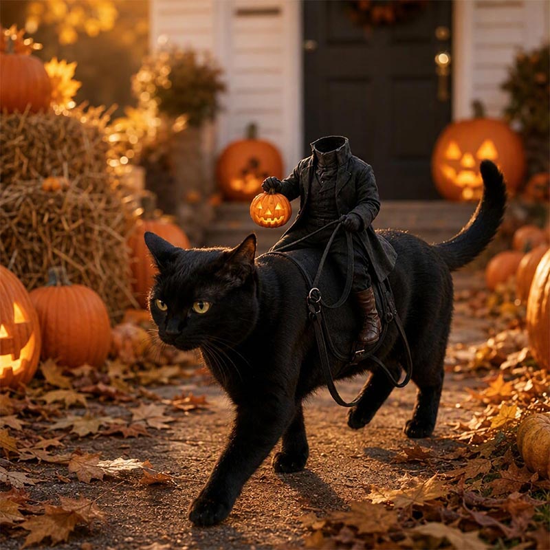 Hoofdloze Ridder Hondenpak met Pompoenlantaarn Halloween Huisdierkostuum Grappig Outfit Kat Hond Feestkleding | Sulvida