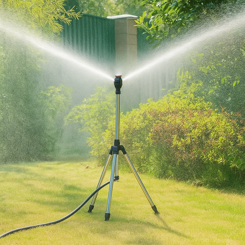 Arroseur de jardin à 360° avec jet réglable et fonction rotative – asperseur de pelouse pour des gazons parfaitement verts | Sulvida