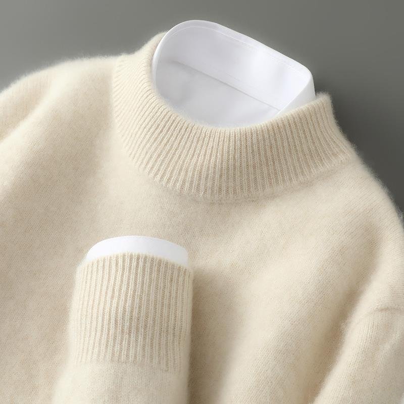 Kasjmieren Trui met Staande Kraag – Zachte Luxe Gebreide Pullover voor Herfst Winter Warm Elegant Tijdloos | Sulvida