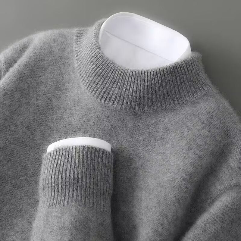Kasjmieren Trui met Staande Kraag – Zachte Luxe Gebreide Pullover voor Herfst Winter Warm Elegant Tijdloos | Sulvida