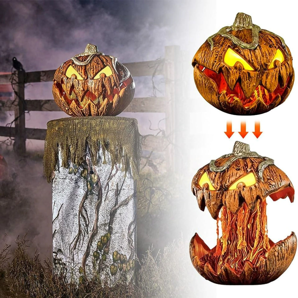 Geluid-Geactiveerde Pompoen met Verlichte Ogen voor Halloween Feest Decoratie en Griezelige Sfeer Creatie | Sulvida
