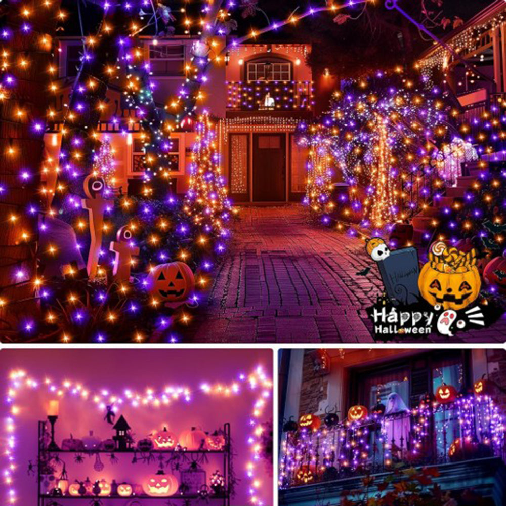 LED Sfeerlichtjes Paars en Oranje voor Tuin Terras Feest Seizoensverlichting Sfeerverlichting Binnen Buiten | Sulvida