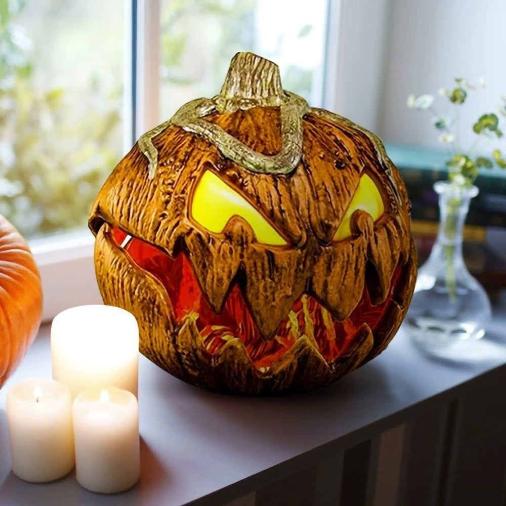 Geluid-Geactiveerde Pompoen met Verlichte Ogen voor Halloween Feest Decoratie en Griezelige Sfeer Creatie | Sulvida
