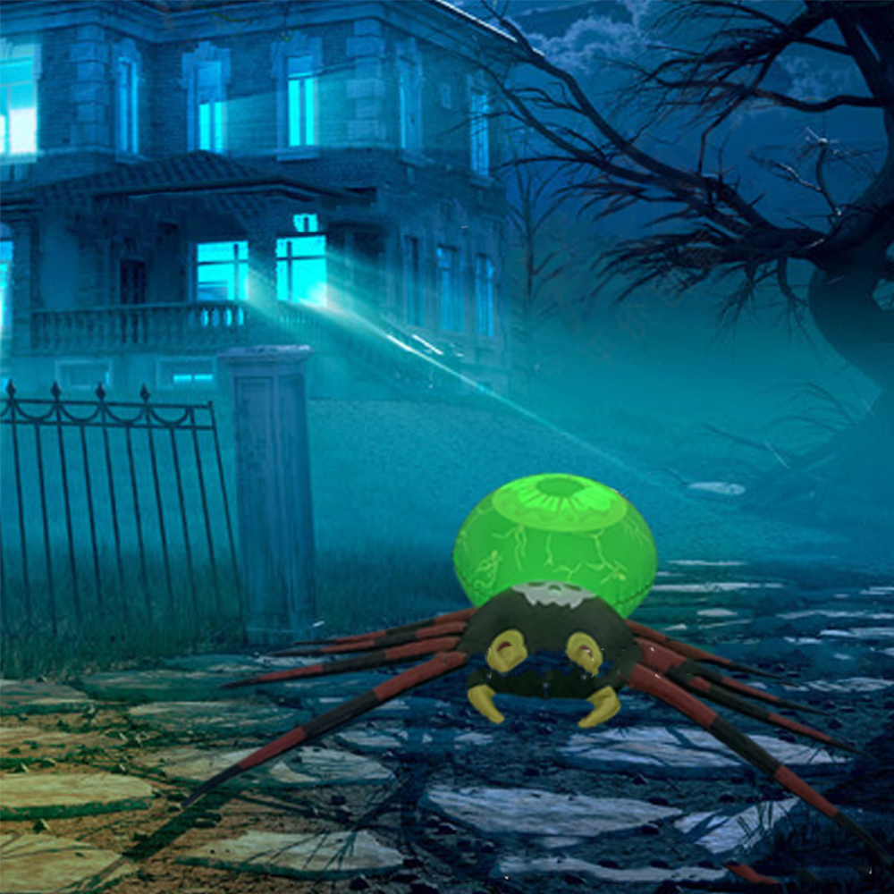 Opblaasbare Spin met LED-Verlichting – Halloween Tuindecoratie met Gekleurde Lichtjes voor Buiten en Tuin | Sulvida