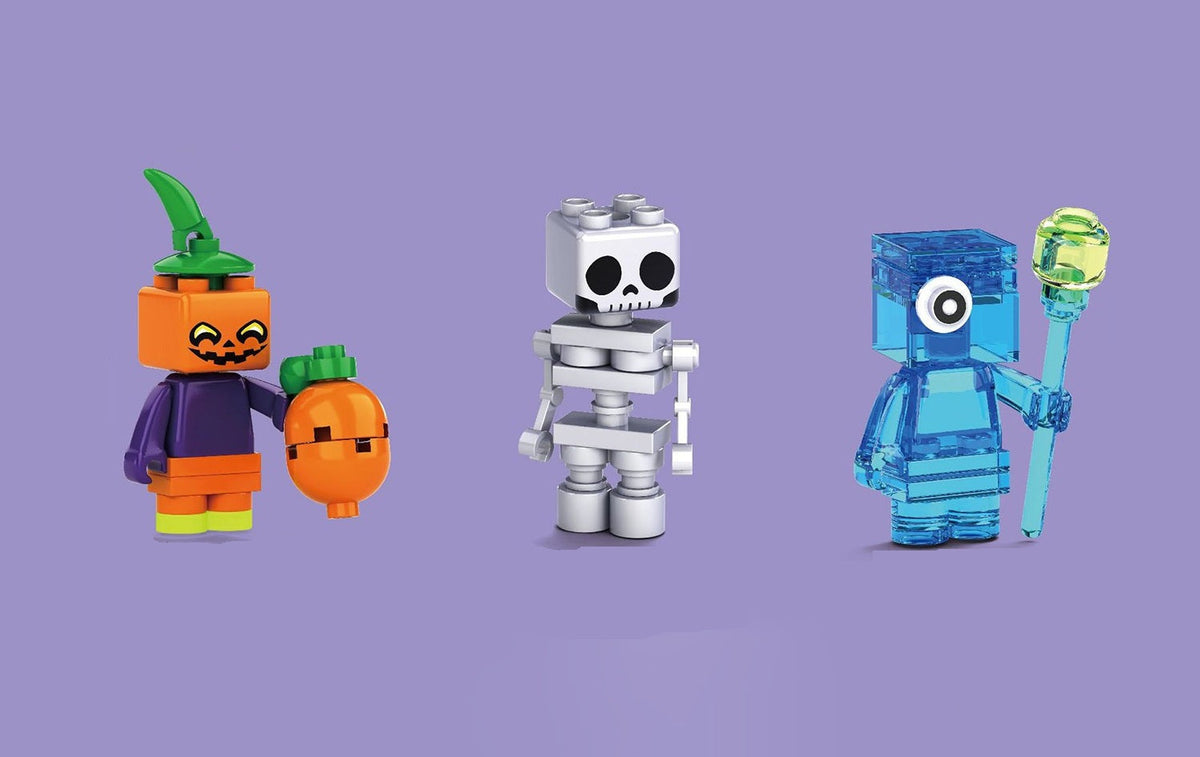 Lichtgevende Bouwblokken Halloween Figuren Puzzel Speelgoed Pompoen Schedel Educatief Creatief voor Kinderen | Sulvida