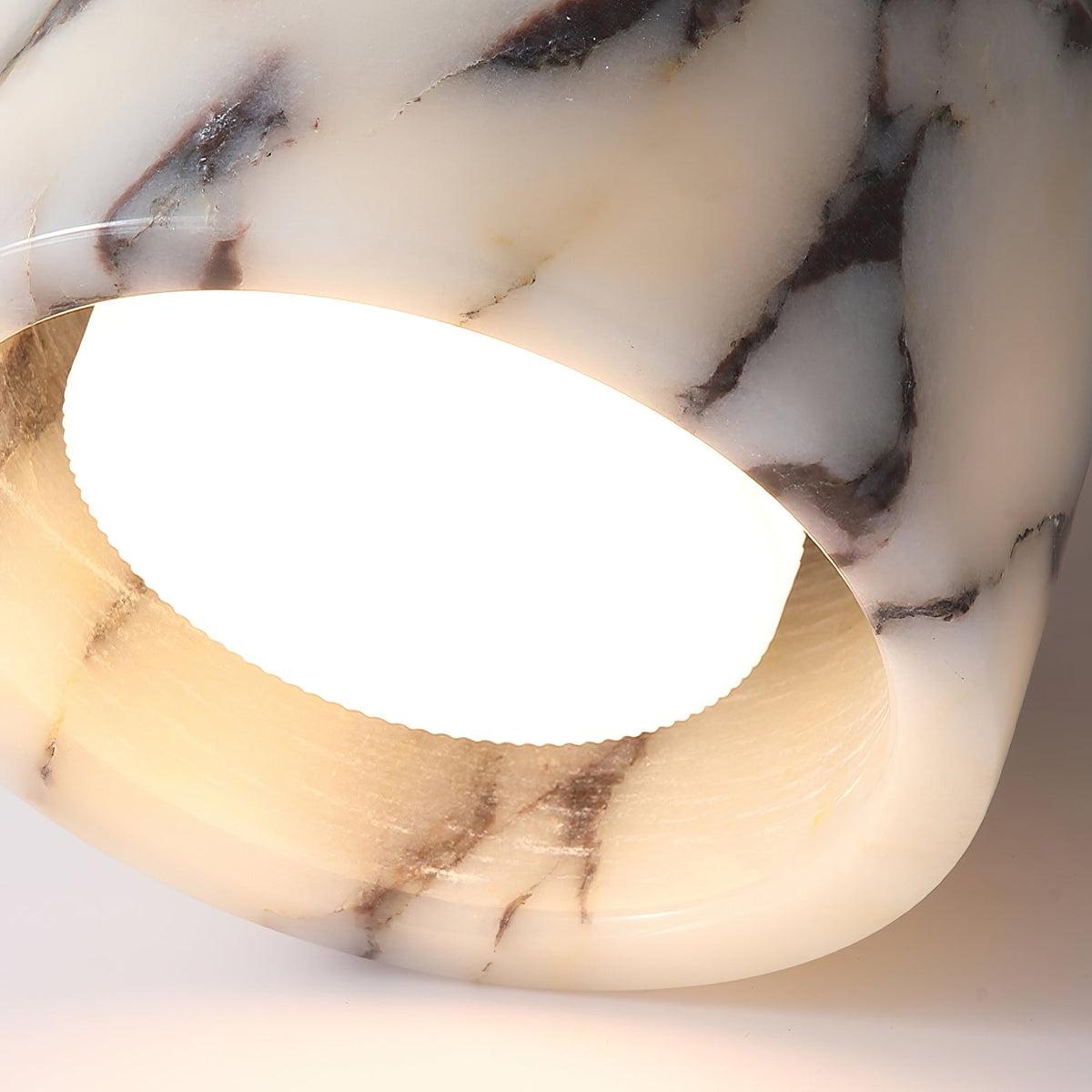 Ronde plafondlamp natuursteen glas metaal E26 E27 IP20 wit zwart klassieke opbouw plafondverlichting | Sulvida