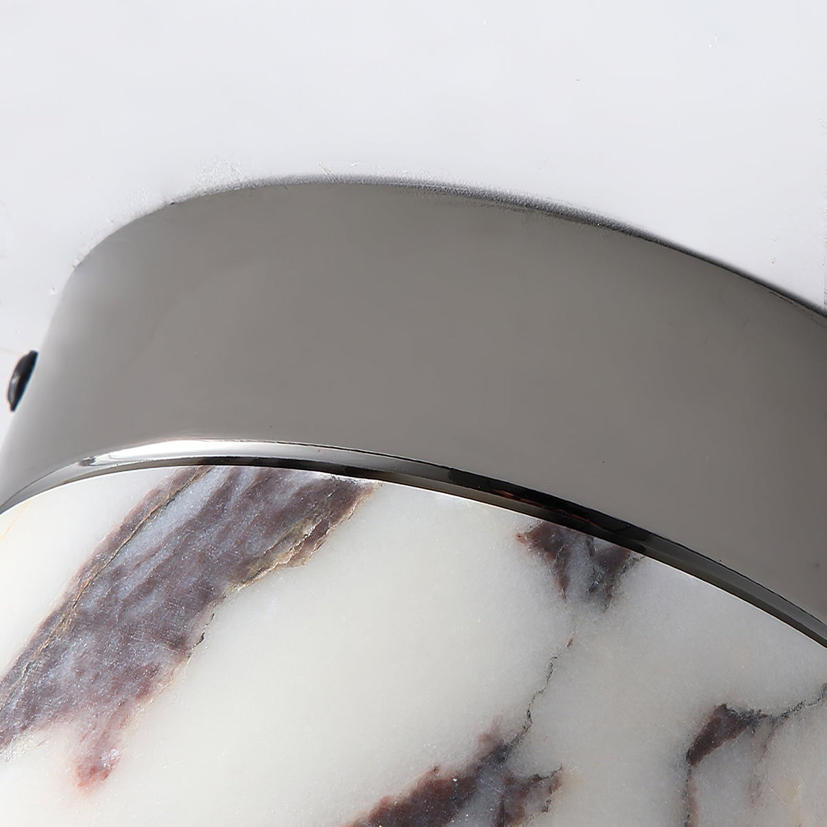 Ronde plafondlamp natuursteen glas metaal E26 E27 IP20 wit zwart klassieke opbouw plafondverlichting | Sulvida
