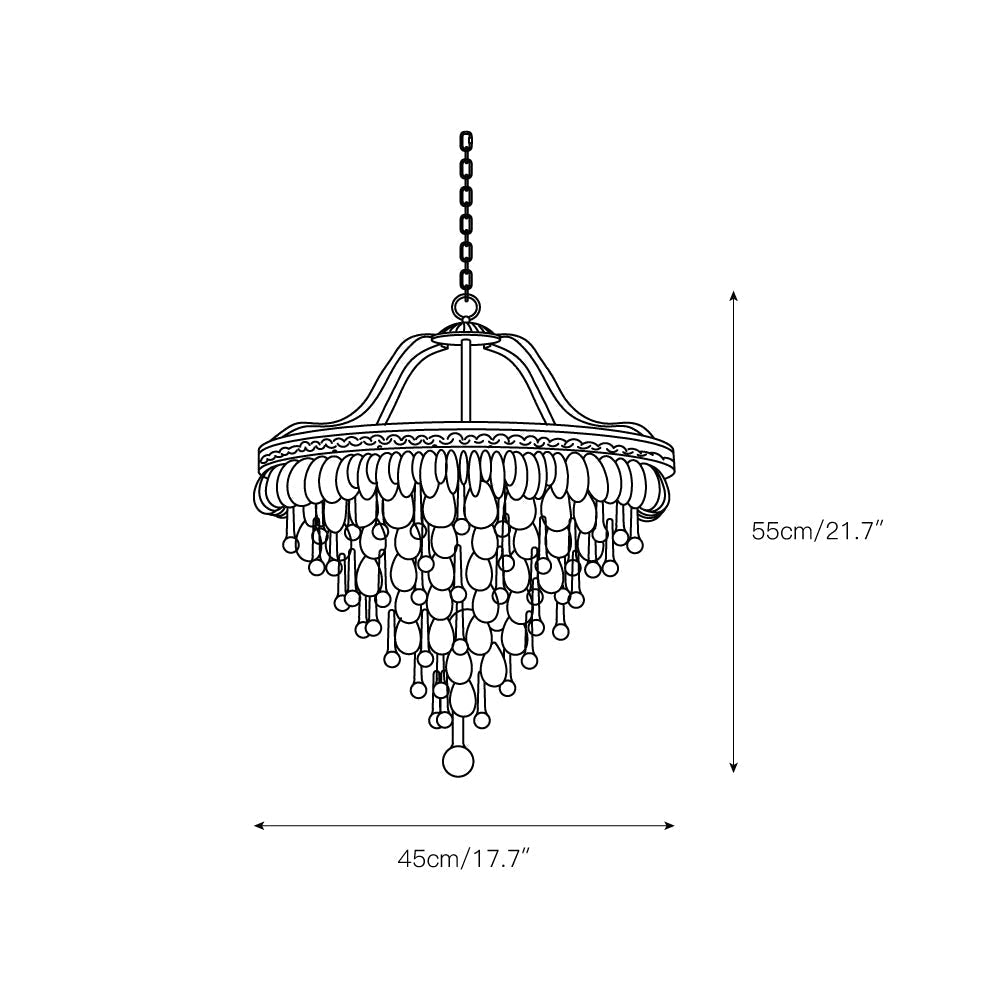 Kristallen Kroonluchter met Ijzeren Armen – Antiek Brons Vintage Plafondlamp voor Woonkamer Eetkamer | Sulvida