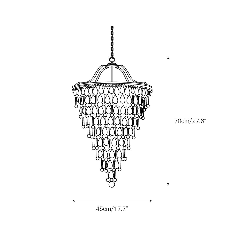 Kristallen Kroonluchter met Ijzeren Armen – Antiek Brons Vintage Plafondlamp voor Woonkamer Eetkamer | Sulvida