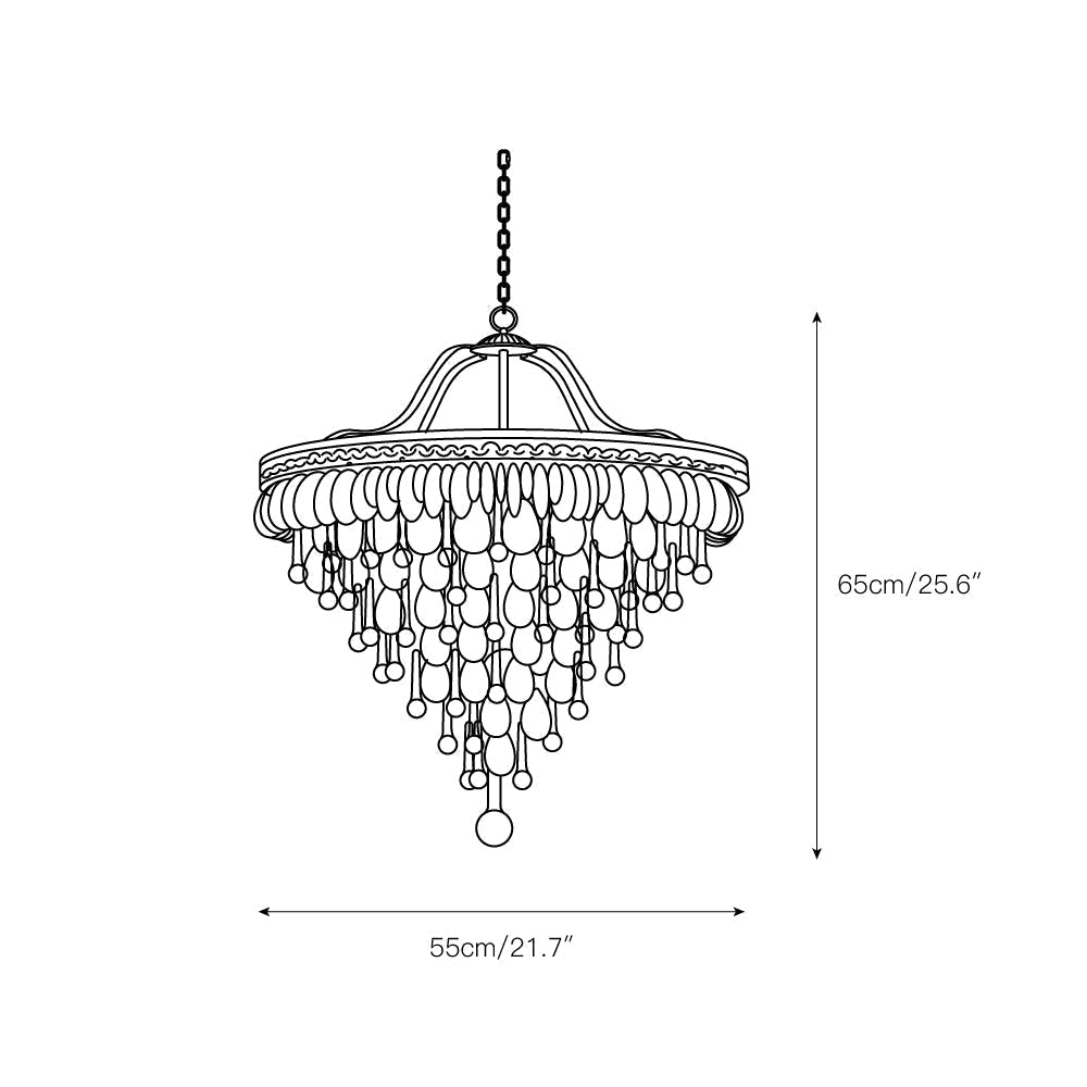 Kristallen Kroonluchter met Ijzeren Armen – Antiek Brons Vintage Plafondlamp voor Woonkamer Eetkamer | Sulvida
