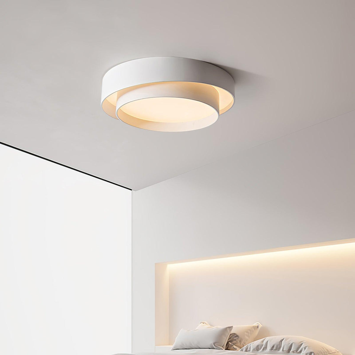Plafondlamp Dubbele Ring Cilindervorm Modern Dimbaar met Afstandsbediening Strak Design Woonkamer Slaapkamer | Sulvida