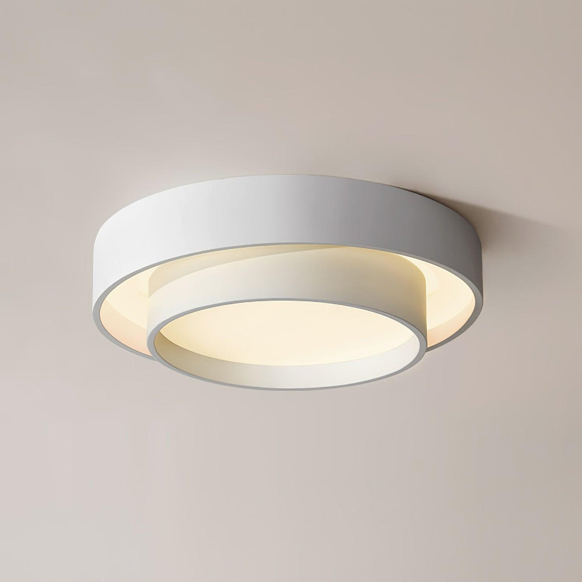 Plafondlamp Dubbele Ring Cilindervorm Modern Dimbaar met Afstandsbediening Strak Design Woonkamer Slaapkamer | Sulvida