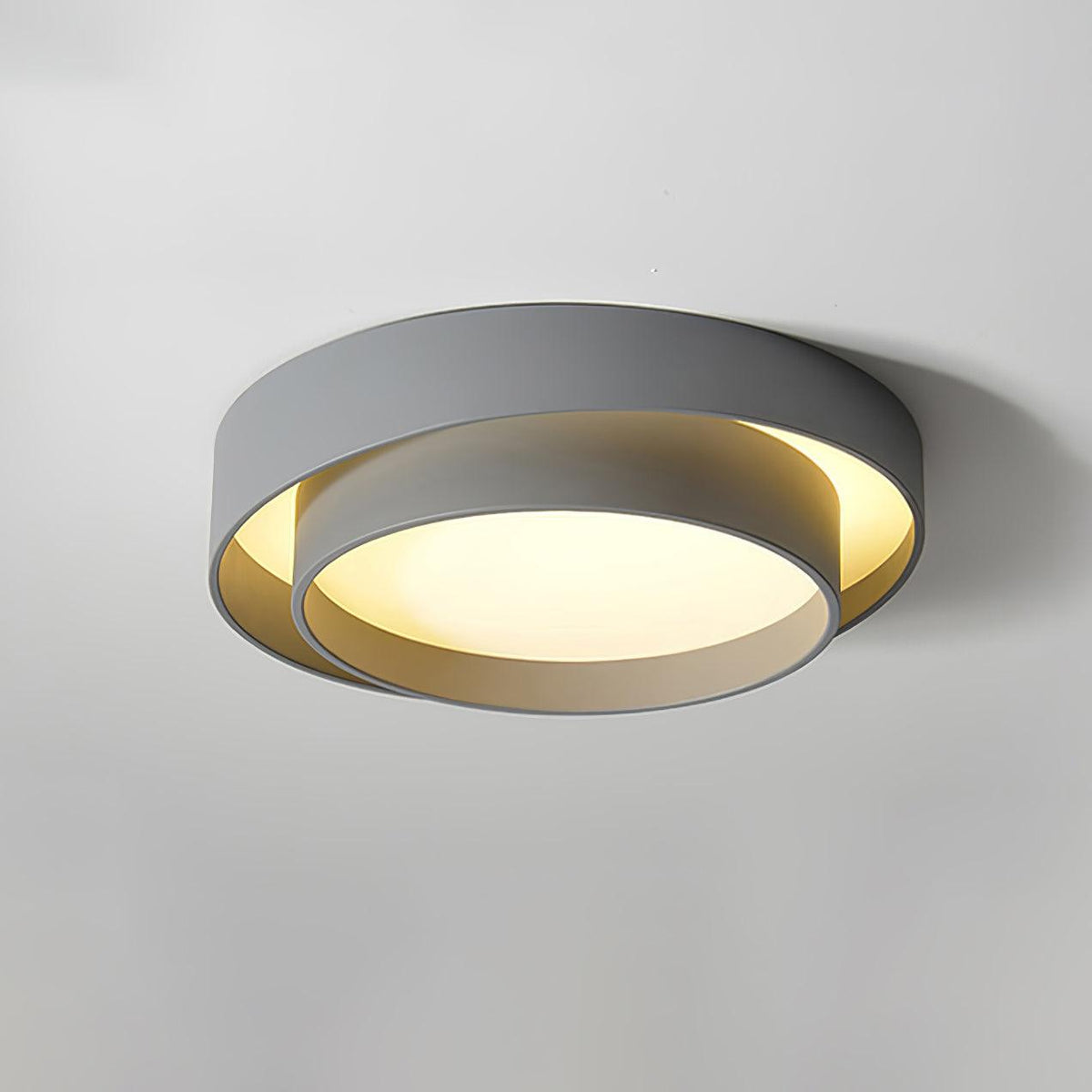 Plafondlamp Dubbele Ring Cilindervorm Modern Dimbaar met Afstandsbediening Strak Design Woonkamer Slaapkamer | Sulvida