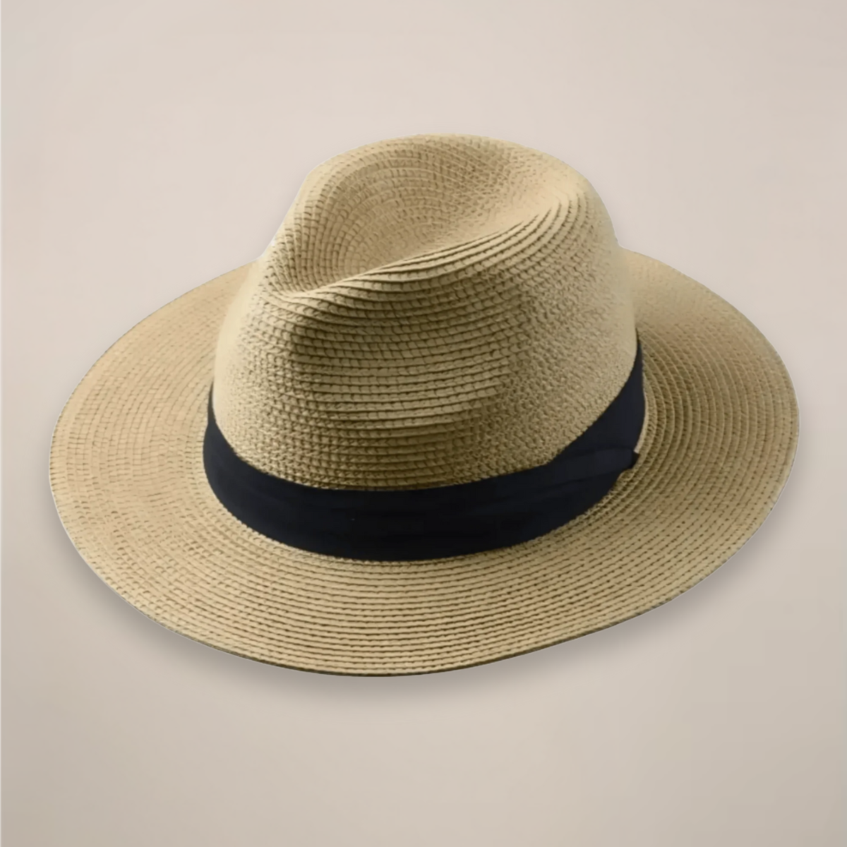 Zomerhoed Panama Stijl Papierstro Ademend met Brede Rand Lichtgewicht Elegante Heren Zonnehoed Outdoor | Sulvida