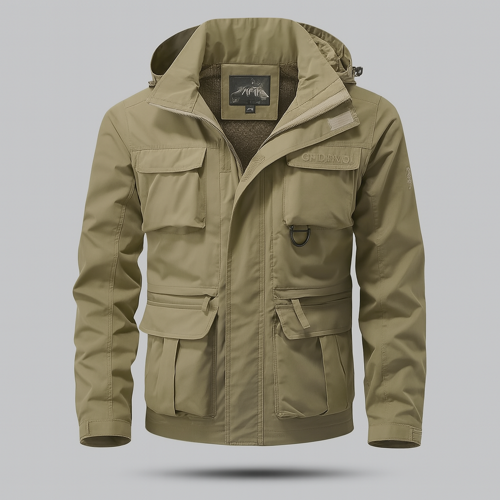 Heren Parka met Verstelbare Capuchon en Stormflap - Warme Winterjas met Praktische Zakken voor Herfst | Sulvida